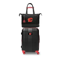 MOJO Calgary Flames Premium Laptop Tote Bag and Luggage Set
