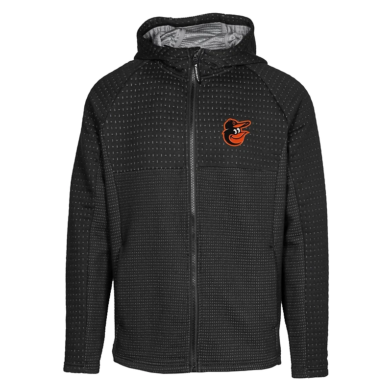 Men's Levelwear Black Baltimore Orioles Durham Full-Zip Hoodie