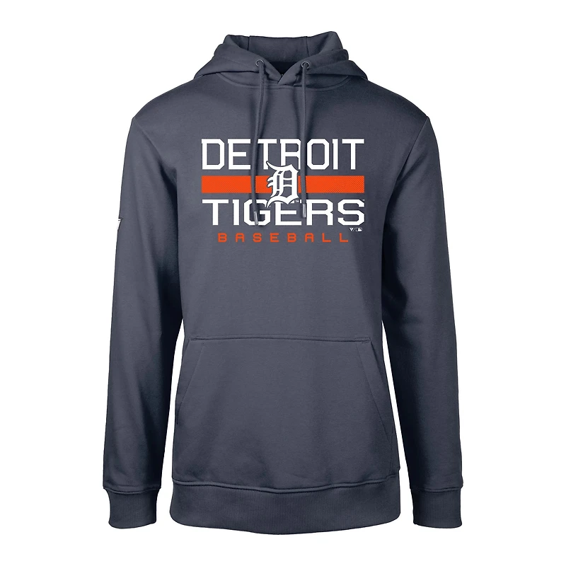Men's Levelwear Navy Detroit Tigers Podium Dugout Fleece Hoodie