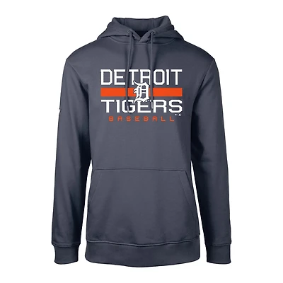 Men's Levelwear Navy Detroit Tigers Podium Dugout Fleece Hoodie