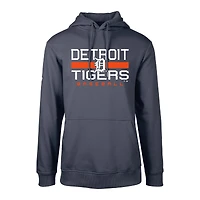 Men's Levelwear Navy Detroit Tigers Podium Dugout Fleece Hoodie
