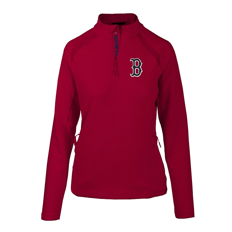 Women's Levelwear Red Boston Red Sox Hadley Quarter-Zip Pullover Top