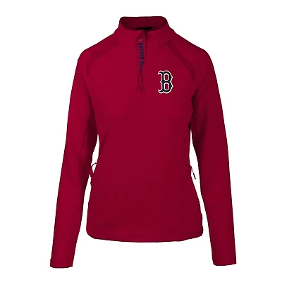Women's Levelwear Red Boston Red Sox Hadley Quarter-Zip Pullover Top