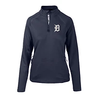 Women's Levelwear Navy Detroit Tigers Hadley Quarter-Zip Pullover Top