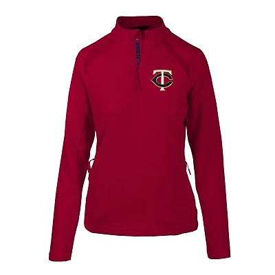 Women's Levelwear Red Minnesota Twins Hadley Quarter-Zip Pullover Top