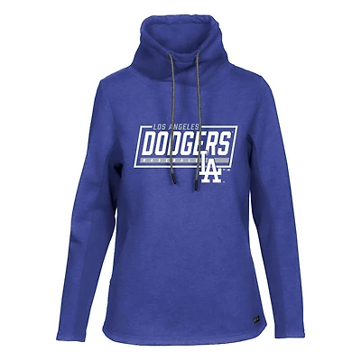 Women's Levelwear Royal Los Angeles Dodgers Loop Fleece Scuba Neck Pullover Hoodie