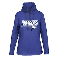 Women's Levelwear Royal Los Angeles Dodgers Loop Fleece Scuba Neck Pullover Hoodie