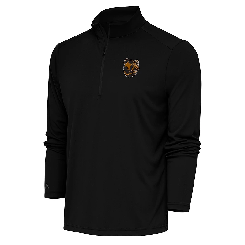 Men's Antigua Black Boston Bruins Special Edition 2.0 Tribute Quarter-Zip Pullover Top