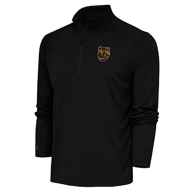 Men's Antigua Black Boston Bruins Special Edition 2.0 Tribute Quarter-Zip Pullover Top