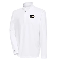 Men's Antigua White Philadelphia Flyers Special Edition 2.0 Tribute Quarter-Zip Pullover Top