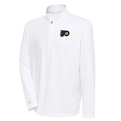 Men's Antigua White Philadelphia Flyers Special Edition 2.0 Tribute Quarter-Zip Pullover Top