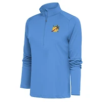 Women's Antigua Light Blue Florida Panthers Special Edition 2.0 Tribute Quarter-Zip Pullover Top
