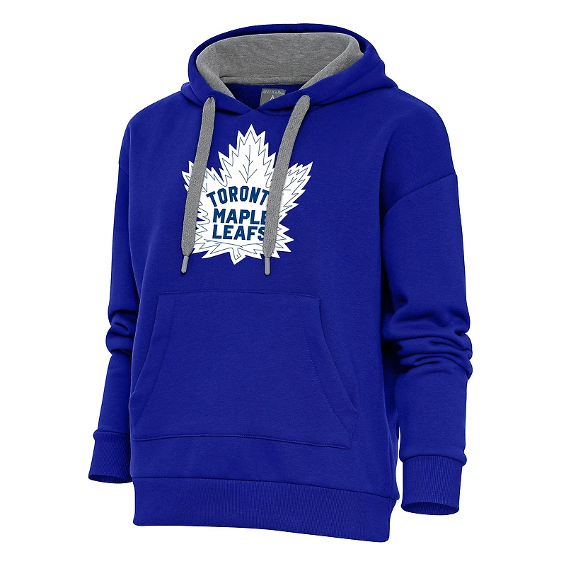 Women's Antigua Royal Toronto Maple Leafs Special Edition 2.0 Victory Pullover Hoodie