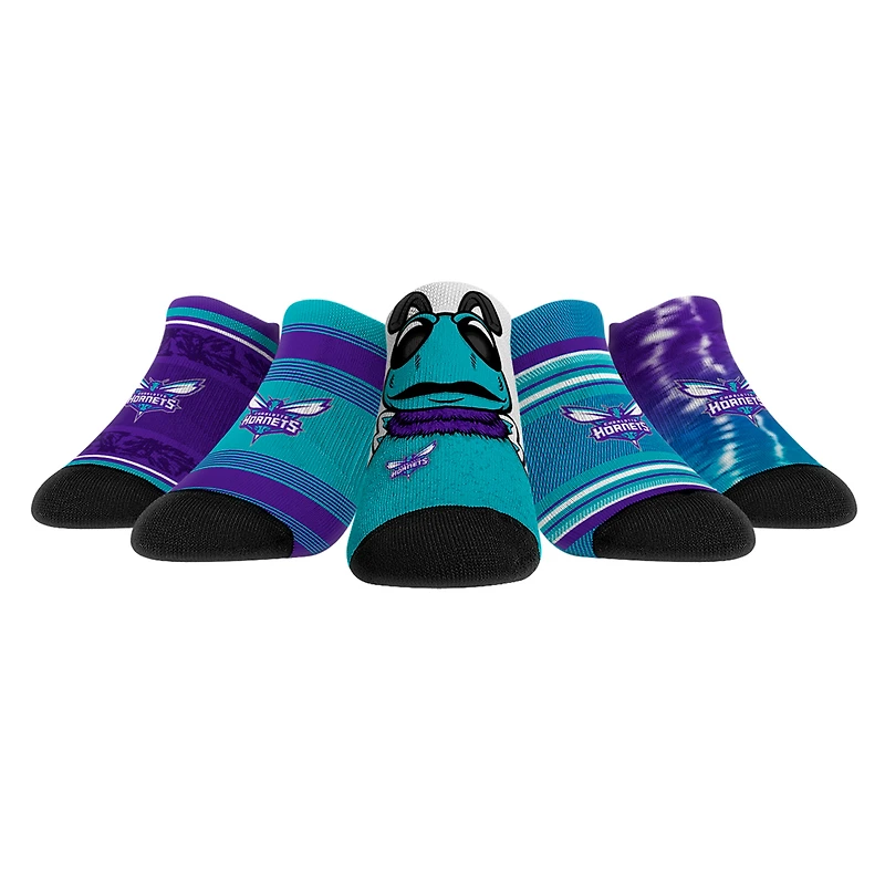 Rock Em Socks Charlotte Hornets Unisex Super Fan 5-Pack Low-Cut Socks