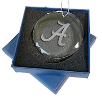 Alabama Crimson Tide 3.25'' Laser Engraved Glass Ornament