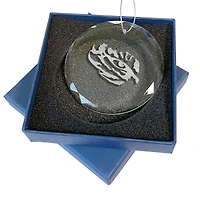 LSU Tigers 3.25'' Laser Engraved Glass Ornament