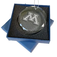 Minnesota Golden Gophers 3.25'' Laser Engraved Glass Ornament