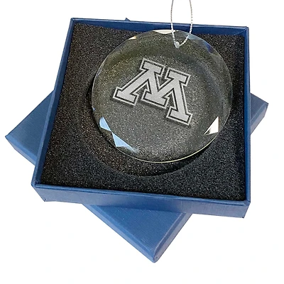 Minnesota Golden Gophers 3.25'' Laser Engraved Glass Ornament