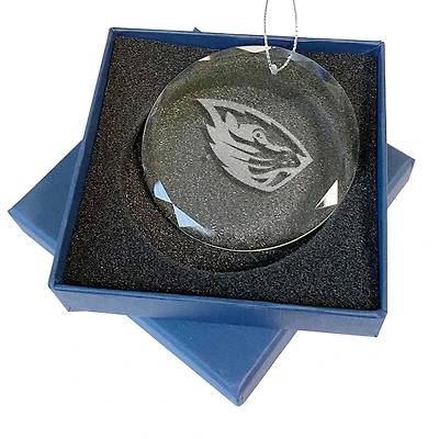 Oregon State Beavers 3.25'' Laser Engraved Glass Ornament
