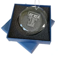 Texas Tech Red Raiders 3.25'' Laser Engraved Glass Ornament