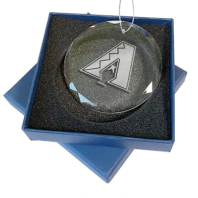 Arizona Diamondbacks 3.25'' Laser Engraved Glass Ornament