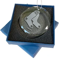Boston Red Sox 3.25'' Laser Engraved Glass Ornament