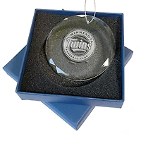 Minnesota Twins 3.25'' Laser Engraved Glass Ornament