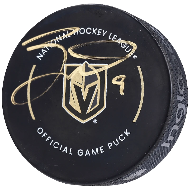 Jack Eichel Vegas Golden Knights Autographed Official Game Hockey Puck