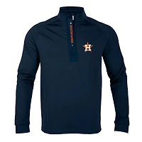 Men's Levelwear Navy Houston Astros Calibre Quarter-Zip Pullover Top