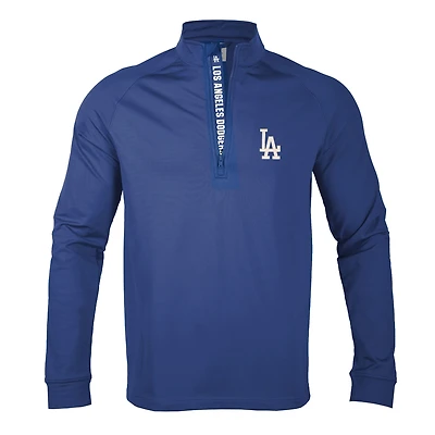 Men's Levelwear Royal Los Angeles Dodgers Calibre Quarter-Zip Pullover Top