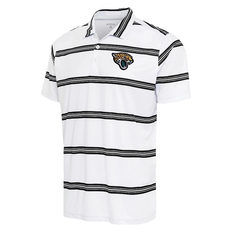 Men's Antigua White/Black Jacksonville Jaguars Groove Polo