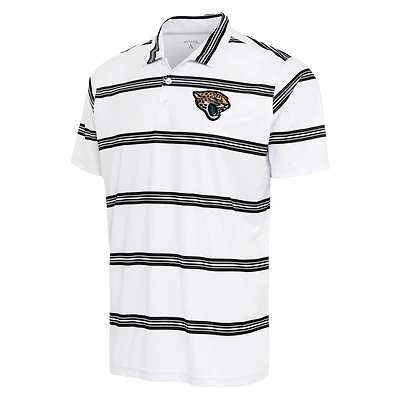 Men's Antigua White/Black Jacksonville Jaguars Groove Polo