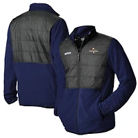 Men's Columbia Navy/Charcoal Houston Astros 2022 World Series Champions Basin Butte Fleece Full-Zip Jacket