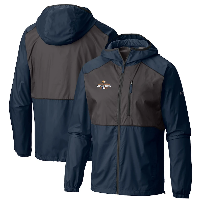 Men's Columbia Navy Houston Astros 2022 World Series Champions Flash Forward Full-Zip Windbreaker Jacket