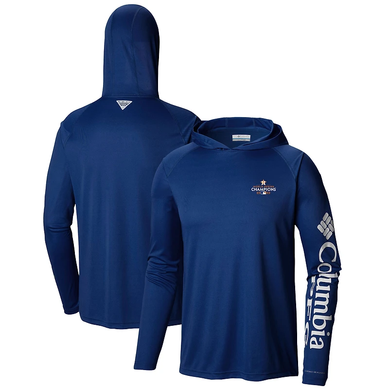 Men's Columbia Navy Houston Astros 2022 World Series Champions Terminal Tackle Long Sleeve Hoodie T-Shirt