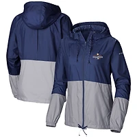Women's Columbia Navy/Gray Houston Astros 2022 World Series Champions Flash Forward Full-Zip Windbreaker Jacket