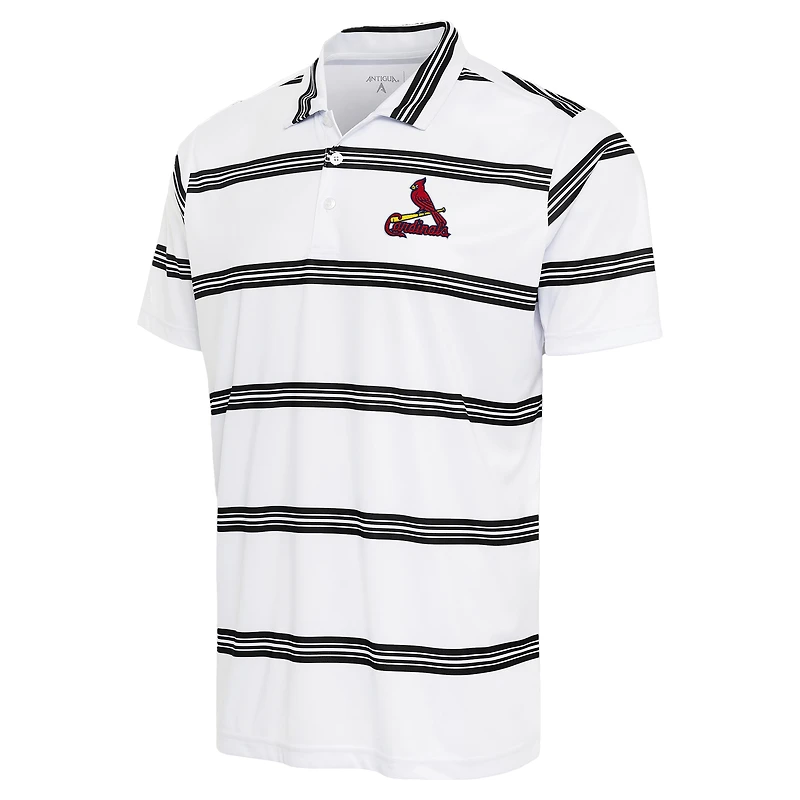 Men's Antigua White/Black St. Louis Cardinals Groove Polo