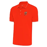 Men's Antigua Orange Cleveland Browns Team Logo Affluent Polo