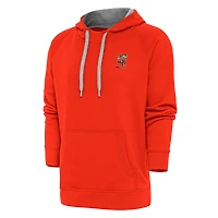 Men's Antigua Orange Cleveland Browns Team Logo Victory Pullover Hoodie