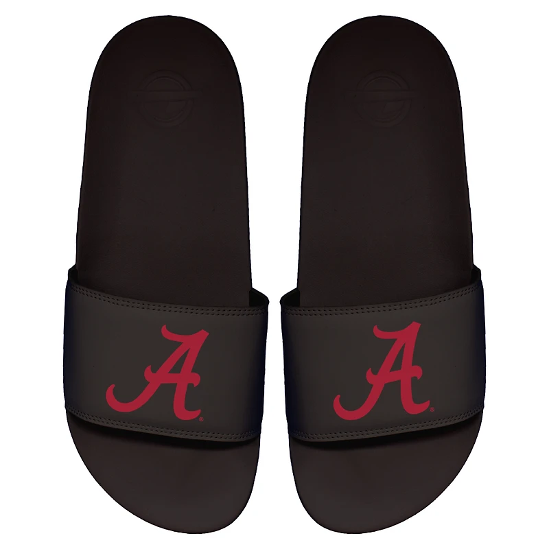 Men's ISlide Black Alabama Crimson Tide Primary Logo Motto Slide Sandals