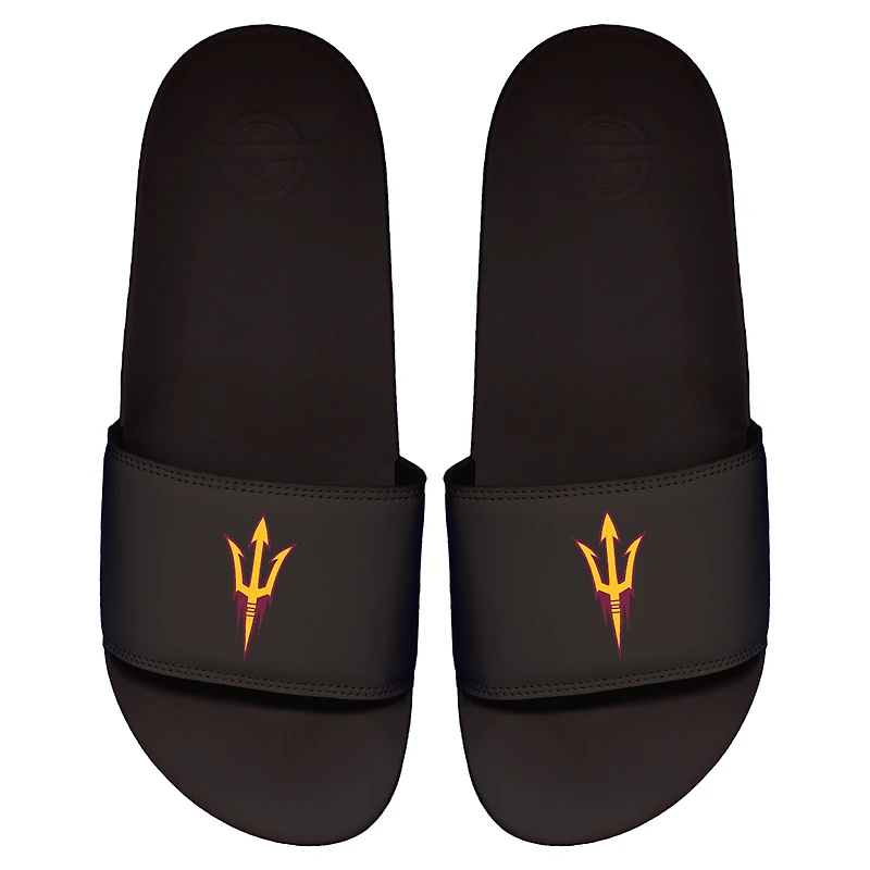 Men's ISlide Black Arizona State Sun Devils Primary Logo Motto Slide Sandals