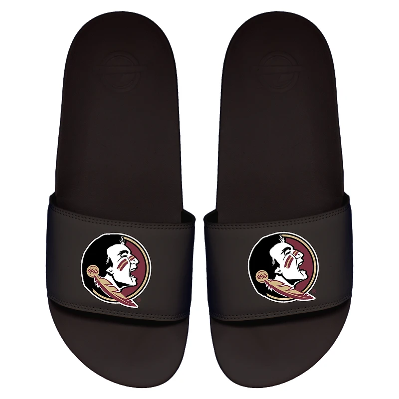 Men's ISlide Black Florida State Seminoles Primary Logo Motto Slide Sandals