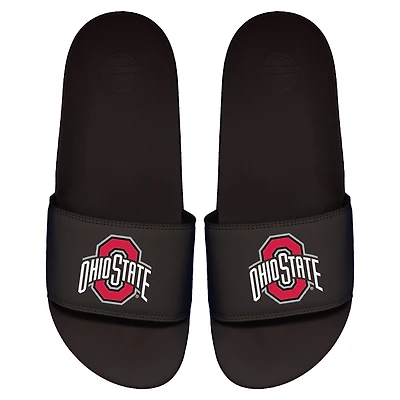 Men's ISlide Black Ohio State Buckeyes Primary Logo Motto Slide Sandals