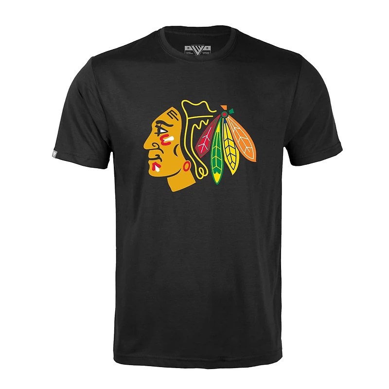 Men's Levelwear Black Chicago Blackhawks Richmond T-Shirt