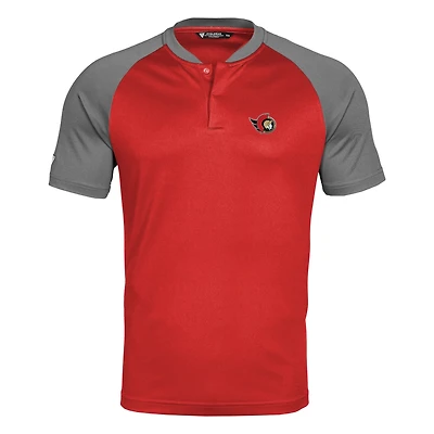 Men's Levelwear Red/Charcoal Ottawa Senators Blade Polo