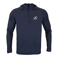 Men's Levelwear Navy Tampa Bay Lightning Zander Insignia Core Quarter-Zip Pullover Hoodie