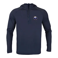 Men's Levelwear Navy Buffalo Sabres Zander Insignia Core Quarter-Zip Pullover Hoodie