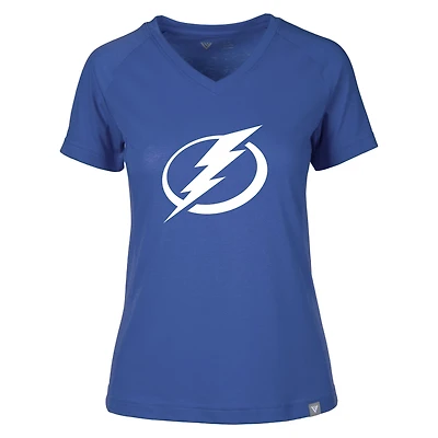 Women's Levelwear Royal Tampa Bay Lightning Ariya Core V-Neck T-Shirt