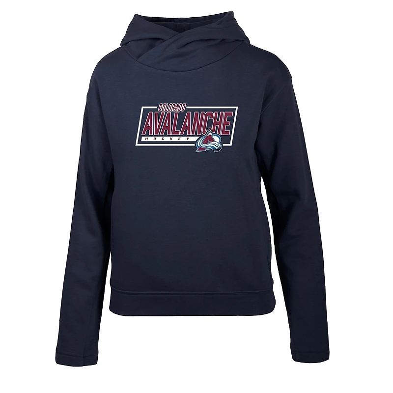 Women's Levelwear Navy Colorado Avalanche Verve Evian Pullover Hoodie