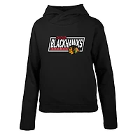 Women's Levelwear Black Chicago Blackhawks Verve Evian Pullover Hoodie